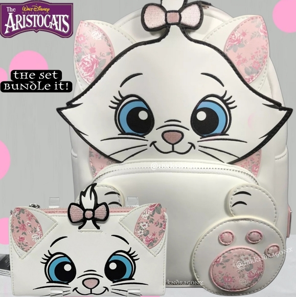 NWT The Aristocrats Super Cute Marie Cat Wallet ๐ Bundle with Backpack ๐๐ฉท๐ - Picture 11 of 14